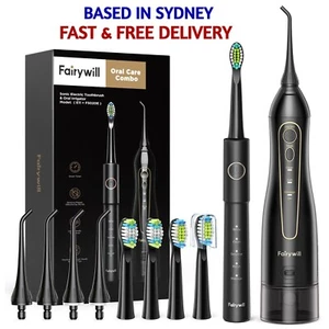 Electric Cordless Water Flosser & Sonic Toothbrush Combo Oral Irrigator Dental - Picture 1 of 10