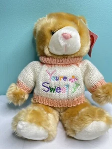 Dan Dee Ihr süßer Teddybär mit Strickpullover 14 Zoll - Bild 1 von 4