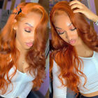 HD Body Wave Lace Front Human Hair Wigs Ginger Orange Colored Lace Wig For Women
