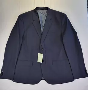 Giacca tuta uomo H&M 48 R cappotto sportivo skinny fit blazer elasticizzato blu navy - Foto 1 di 20