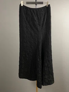 Katharina Hovman Womens Black Silk Asymmetric Lagenlook Long Maxi Skirt Size 2 M - Picture 1 of 4
