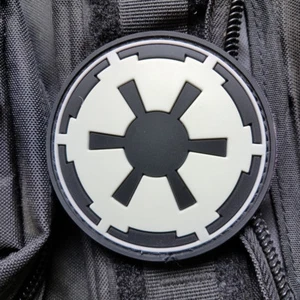 3D PVC STAR WARS IMPERIAL GALACTIC EMPIRE RUBBER HOOK LOOP PATCH GLOW IN DARK - Picture 1 of 4