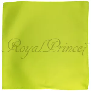 Lime Green Men hankie Microfiber Solid Handkerchief Pocket Square Hanky Wedding - Picture 1 of 1