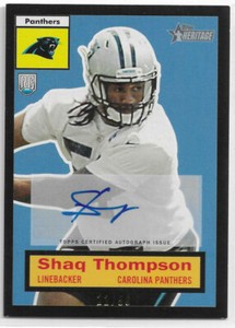 SHAQ THOMPSON 2015 TOPPS HERITAGE BLACK AUTOGRAPH AUTO ROOKIE SP /56 PANTHERS