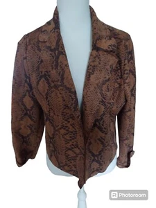 M&Co 14 Brown Snakeskin Fully Lined Jacket - Picture 1 of 5