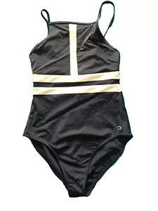 Marks & Spencer UK 12 Navy Mix Colourblock Lingerie Fit Swimsuit - Picture 1 of 3