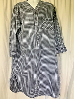 Camisa para dormir noche para hombre 100 % algodón franela victoriana clásica M club room papá Foto 1 de 4