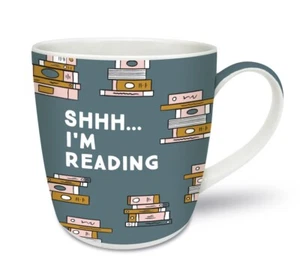 Shhh I'm Reading - Gift Mug | Novelty Funny Bookworm Coffee Cup - Picture 1 of 2