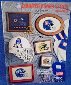 Vintage 1987 NFL Counted Cross Stitch Pattern Booklet Official Mascots Vol. 401 - Picture 1 of 2