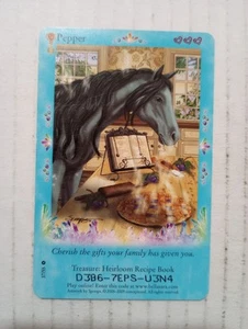 Bella Sara Treasures Pepper 37/55 Heirloom Recipe Book Horse Trading Card 2009 - Picture 1 of 2