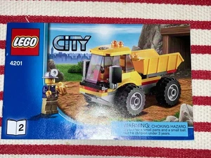 Lego City 4201 Minería - Camión volquete volquete manual de instrucciones folleto #2 solamente - Imagen 1 de 3