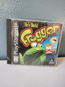 PS1 Frogger Original 1997 Black Label & Case Playstation One Hasbro Game See Pic - Picture 1 of 5