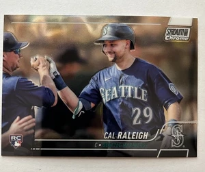 2022 Stadium Club Chrome #255 Cal Raleigh RC ROOKIE MARINERS - Picture 1 of 2