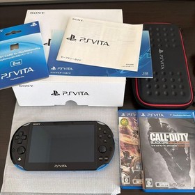 Sony PlayStation PS Vita PCH-2000 Slim Black/Blue Model Excellent Condition