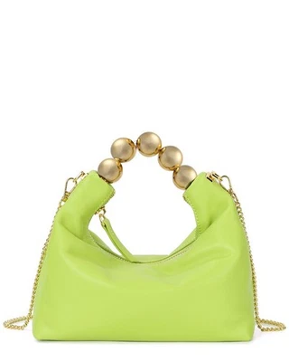 Tiffany & Fred Paris Smooth Leather Top Handle Crossbody Women's Green - Image 1 of 3