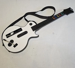 Nintendo Wii Guitar Hero Controller Gibson Les Paul Red Octane Tested White - Picture 1 of 3