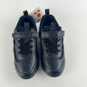 Bull Boys Black School Trainers T-Rex Dinosaur Light Up Flashing Shoes Size 2.5 - Picture 1 of 11