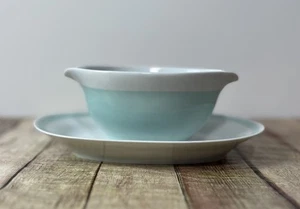 Vintage Richard Ginori Italian Gravy Boat W/Attached Underplate, Pattern GIN23 - Picture 1 of 6