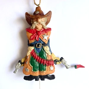 Vintage Sheriff Deputy Weihnachtsschmuck Country Western Texas Dekoration Chili - Bild 1 von 15