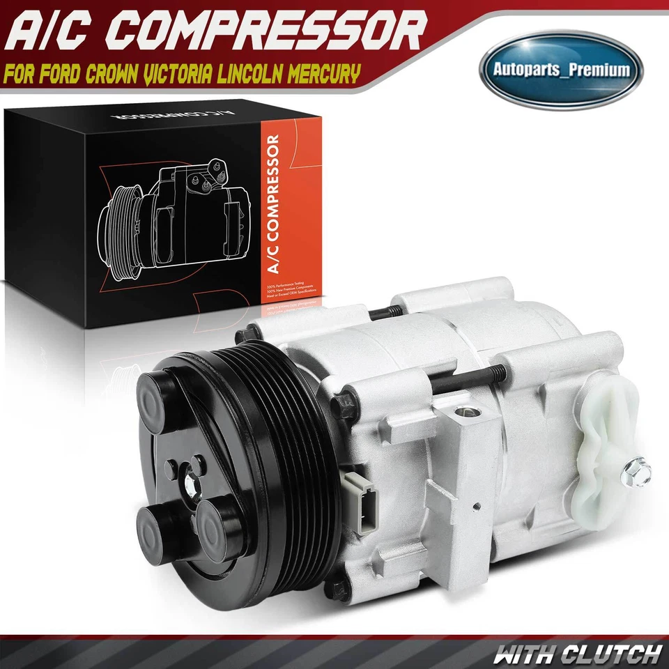 Compressor AC com embreagem para Ford Crown Victoria Lincoln Town carro Mercury FS10 - Imagem 1 de 4