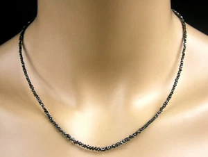 Rohdiamant Kette - Collier in schwarz, 19 Karat, Diamant, Edelstein - Bild 1 von 4