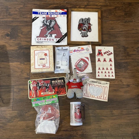 Vintage Lot Of Alabama Swag Football Tailgating Magnets Stickers Ect. E1 Cover