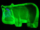 SOLID+green+Vaseline+glass+hippopotamus+animal+hippo+paperweight+uranium+jungle%C2%A0