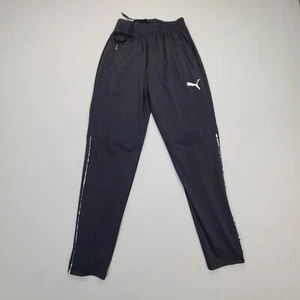 Puma Pants Boys Large Black Joggers Athletic Comfort Casual Youth Kids - Picture 1 of 11