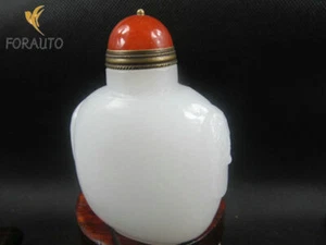 3.2 Inches Chinese Perfect Shape Nephrite Jade Snuff Bottle - Picture 1 of 6