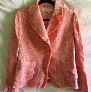 Zara Womens blazer PINK & ORANGE SIZE 8 - Picture 1 of 6