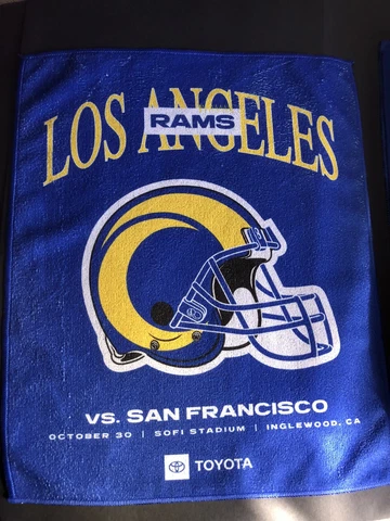 Los Angeles LA Rams vs San Francisco 49ers 10/30/22 Rally Towel Sofi Stadium NFL Cover
