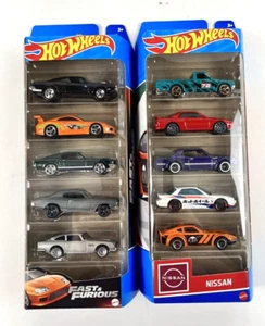 Hot Wheels 2023 paquete de 5 Fast and Furious Fast Five + juego de 5 autos Nissan - nuevo - Imagen 1 de 6