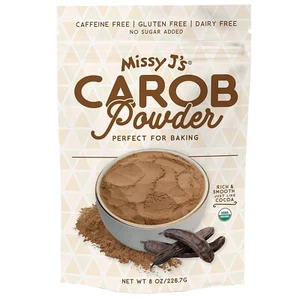 Missy J’s Organic Roasted Carob Powder, 8oz - Perfect Snacks and Treats, Healthy - Picture 1 of 5