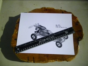 LARGE 11 X 8.5" PHOTO COPY OF COX THIMBLE DROME GAS POWERED PROP ROD TETHER CAR - Picture 1 of 1