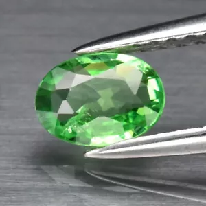 US 0.46 ctw. Tsavorite Natural from Tanzania Green Oval Untreated - Picture 1 of 9