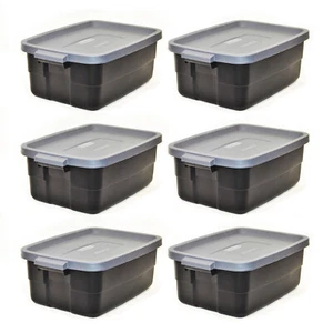 Rubbermaid Roughneck Tote 10 Gallon Storage Container (6 Pack) (Open Box) - Bild 1 von 7