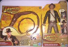 INDIANA JONES TALKING 12" FIGURE WITH WHIP ACTION And ACTION CRACKING WHIP SET