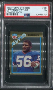 1982 Topps Stickers Lawrence Taylor RC #144 Giants PSA 7 - Picture 1 of 2