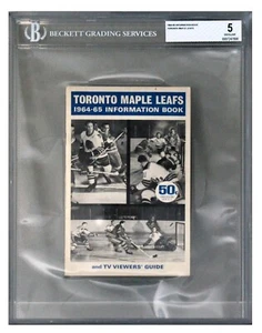 Vintage BGS Graded Toronto Maple Leaf Information Book and TV Viewers Guide 1964 - Picture 1 of 2