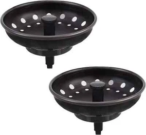 Kitchen Sink Stopper and Strainer 2 Pack Oil Rubbed Bronze Sink Basket Stra - Picture 1 of 5