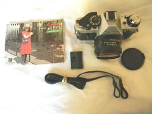 Canon AE-1 Program w/ FD 50mm F/1.8 Lens filter cap fingers grip - Picture 1 of 12