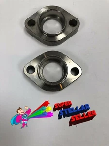 2 Oilite Flange Bearings 2-3/8" L x 1-11/16" W x 9/16" D, 1" Diameter x 13/32" D - Picture 1 of 11