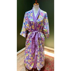 Vintage Alma Alma Floral Kimono Robe One Size Fits All - Picture 1 of 7