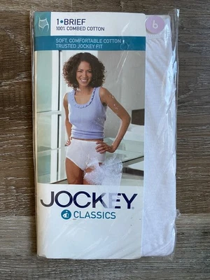 JOCKEY Classics~NWT 1 Pair Brief Underwear Panties~Size 6~NEW~Vintage~Cotton - Image 1 of 2