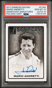MARIO ANDRETTI SIGNED F1 PANINI SIGNIFICANT SIGNATURES CARD 2017 PSA AUTHENTIC - Picture 1 of 2