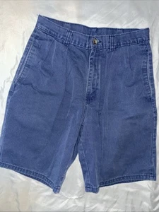 Vintage DUCK HEAD Men's Pleated Chino Shorts 29 X 9 Blue Walking Hiking Outdoor - Picture 1 of 9