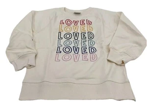 NEW Hanna Andersson French Terry Sweatshirt Loved Valentines Size 4 100 Unisex - Picture 1 of 11