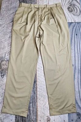 Pantalones chinos Ralph Lauren vintage años 90 de lana cachemir pierna ancha para hombre talla 38x34 Foto 1 de 4