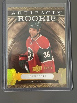 2009-10 Upper Deck Artifacts - Gold Spectrum Rookie John Scott /10 - Image 1 of 2