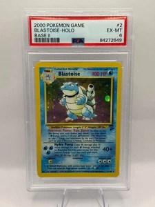 POKEMON BLASTOISE BASE SET 2 HOLO 2/130 PSA 6 INVEST - Picture 1 of 2